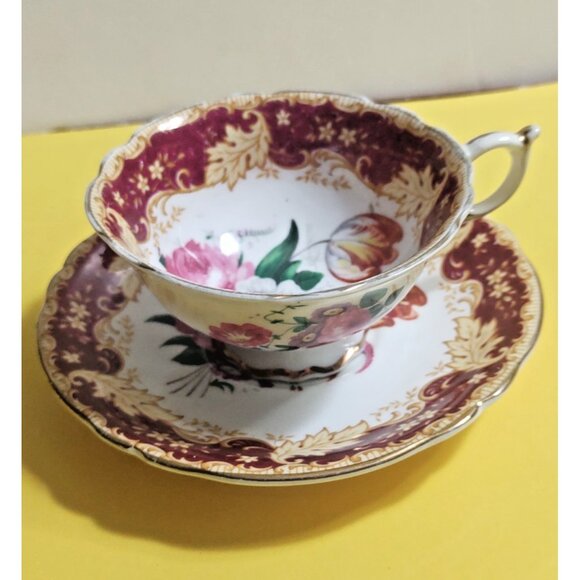 PARAGON ROSE TULIP NARCISSUS TEA CUP & SAUCER SET DOUBLE WARRANT - Picture 4 of 11